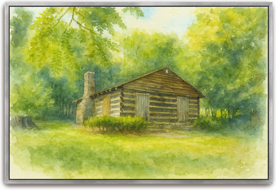 Red River Meeting House - Watercolor - Scriptures Illustrated