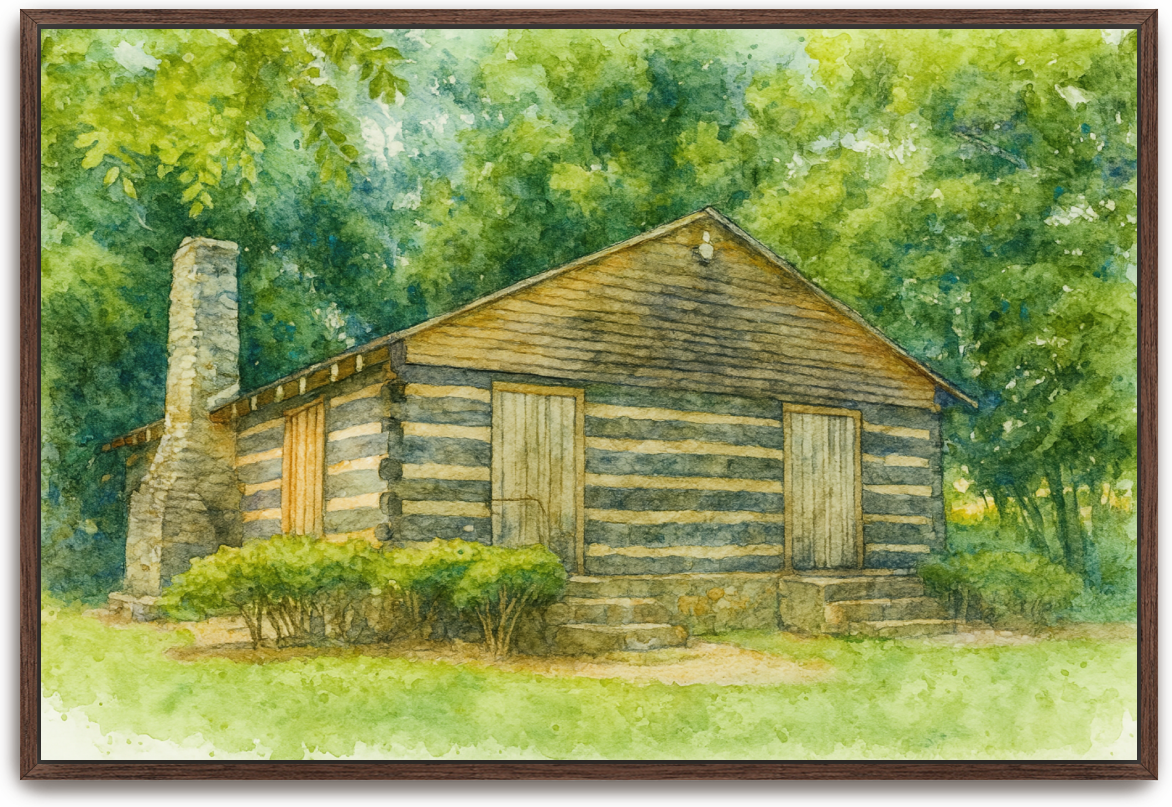 Red River Meeting House - Watercolor 2 - Scriptures Illustrated