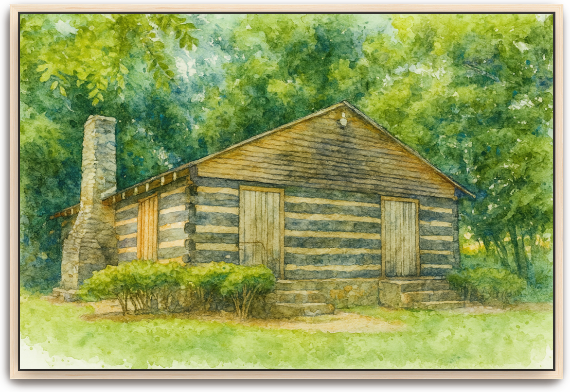 Red River Meeting House - Watercolor 2 - Scriptures Illustrated