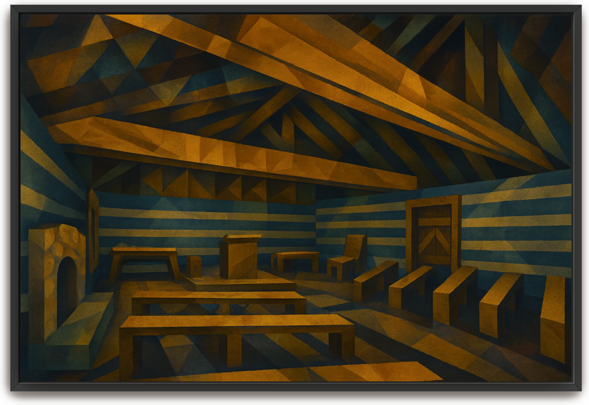 Red River Meeting House - Cubism 2 - Scriptures Illustrated