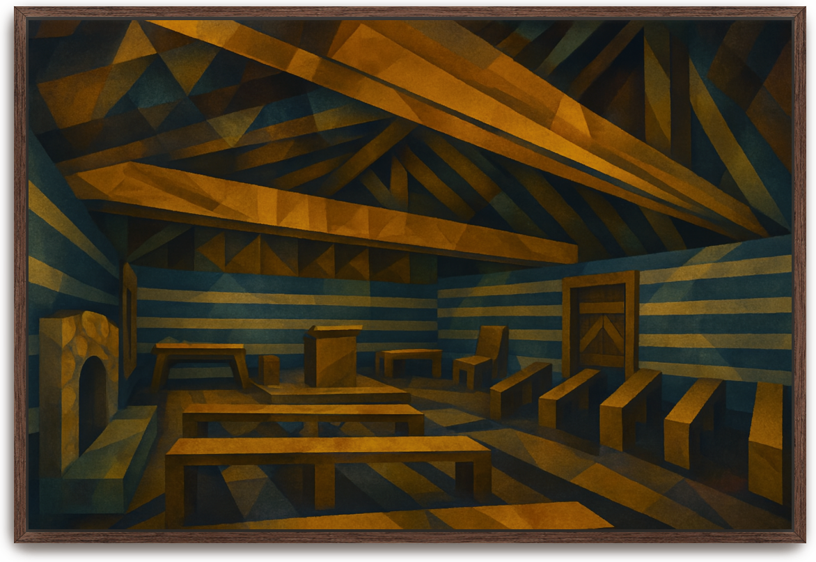 Red River Meeting House - Cubism 2 - Scriptures Illustrated