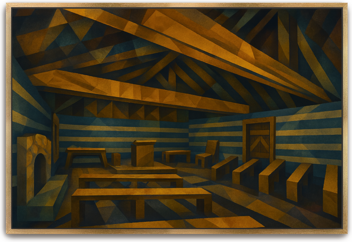 Red River Meeting House - Cubism 2 - Scriptures Illustrated