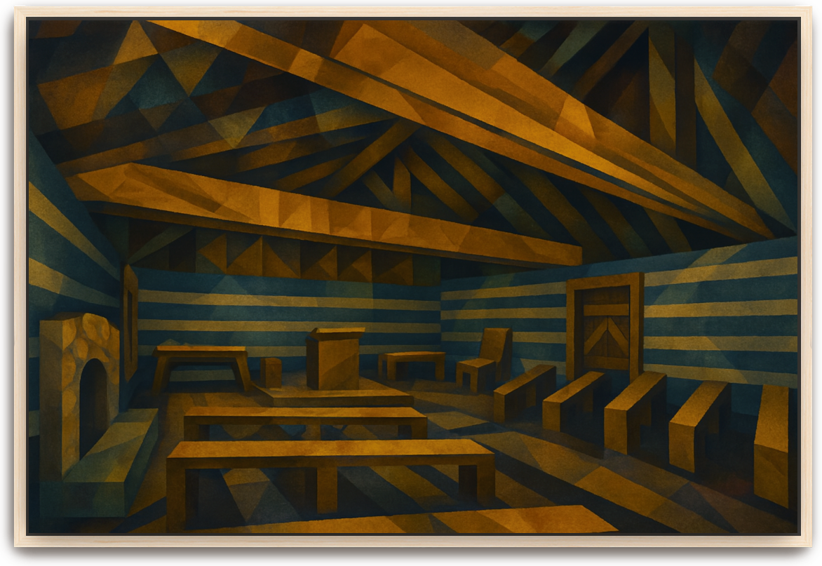 Red River Meeting House - Cubism 2 - Scriptures Illustrated