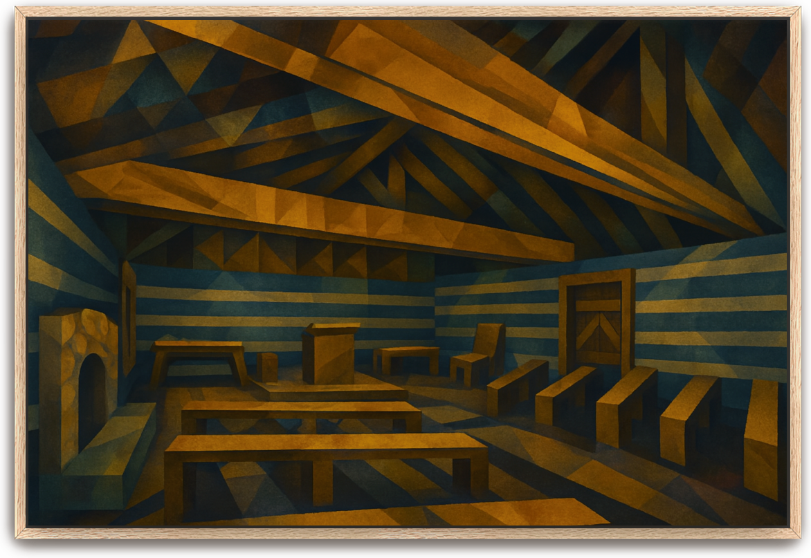 Red River Meeting House - Cubism 2 - Scriptures Illustrated