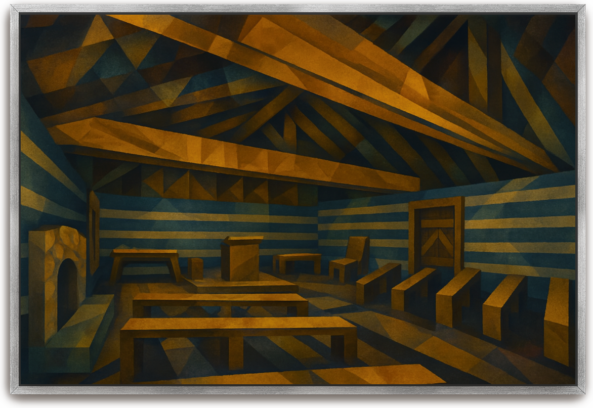 Red River Meeting House - Cubism 2 - Scriptures Illustrated