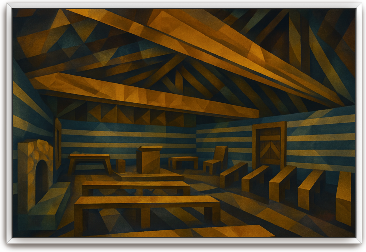 Red River Meeting House - Cubism 2 - Scriptures Illustrated