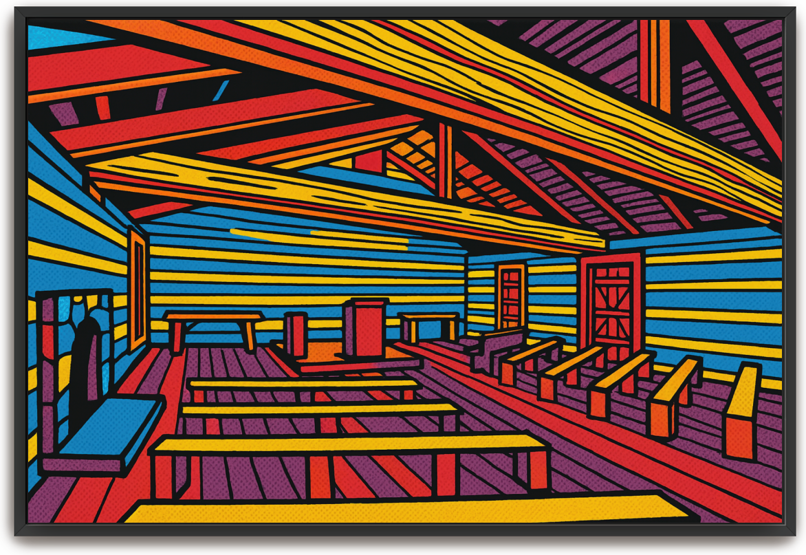 Red River Meeting House - Pop Art 3 - Scriptures Illustrated