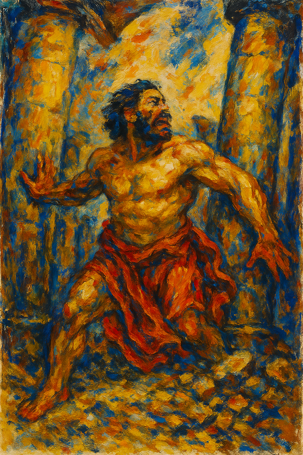 Samson's Sacrifice - Abstract Expressionism - Scriptures Illustrated