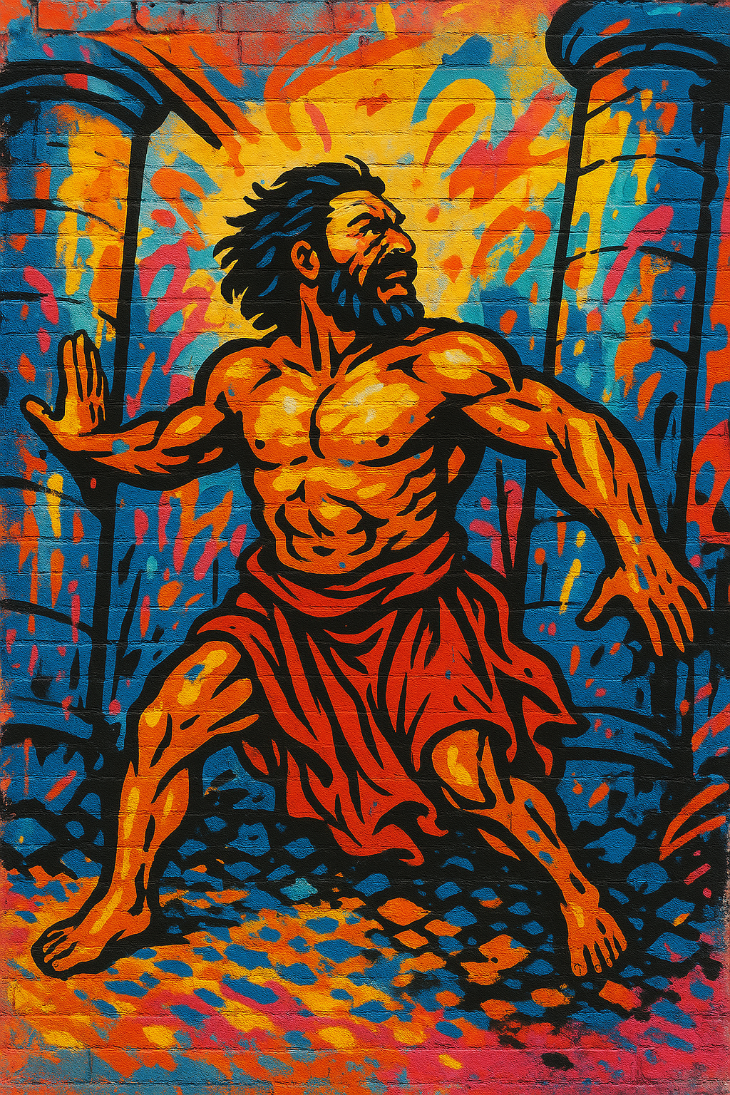 Samson's Sacrifice - Street Art - Scriptures Illustrated