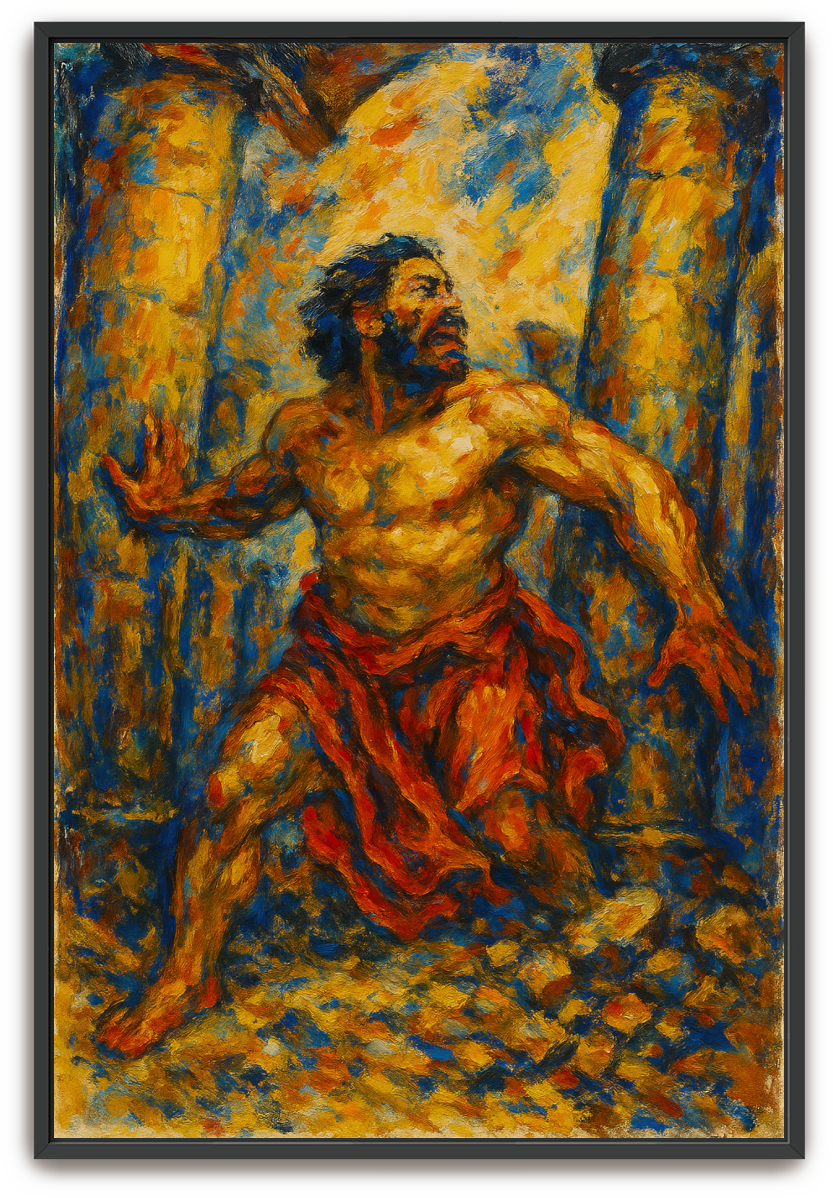 Samson's Sacrifice - Abstract Expressionism - Scriptures Illustrated