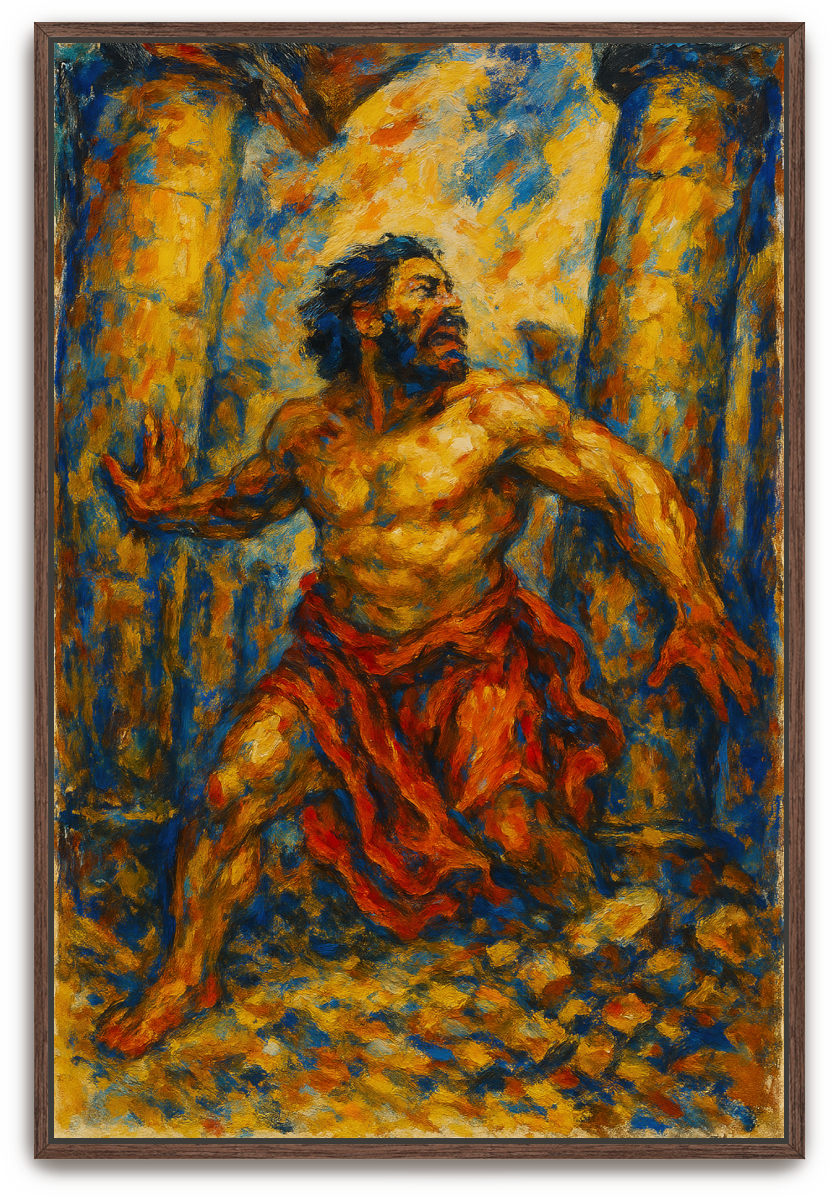 Samson's Sacrifice - Abstract Expressionism - Scriptures Illustrated