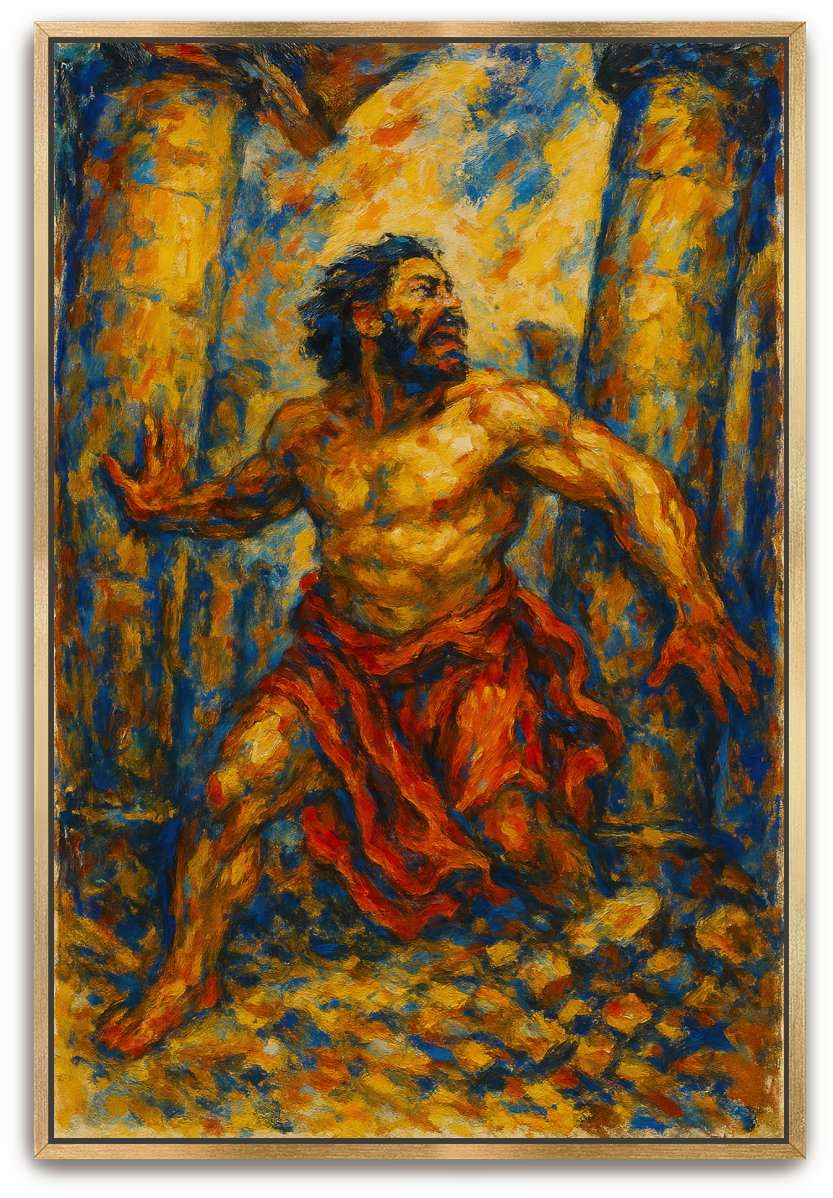 Samson's Sacrifice - Abstract Expressionism - Scriptures Illustrated