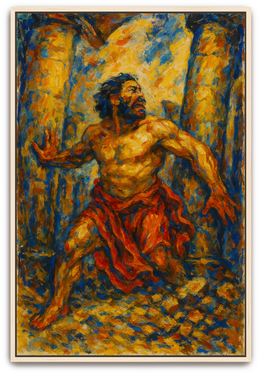 Samson's Sacrifice - Abstract Expressionism - Scriptures Illustrated