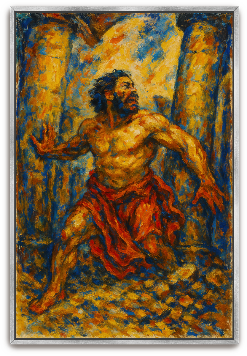 Samson's Sacrifice - Abstract Expressionism - Scriptures Illustrated