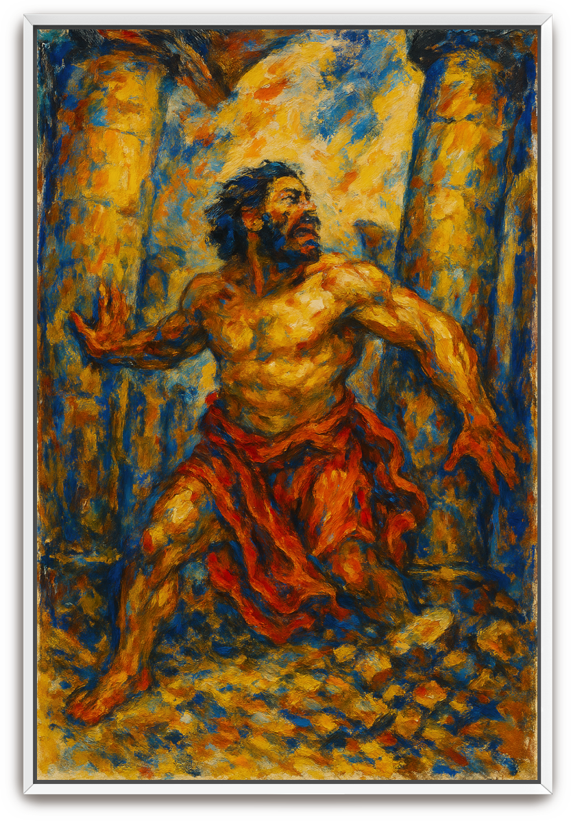 Samson's Sacrifice - Abstract Expressionism - Scriptures Illustrated