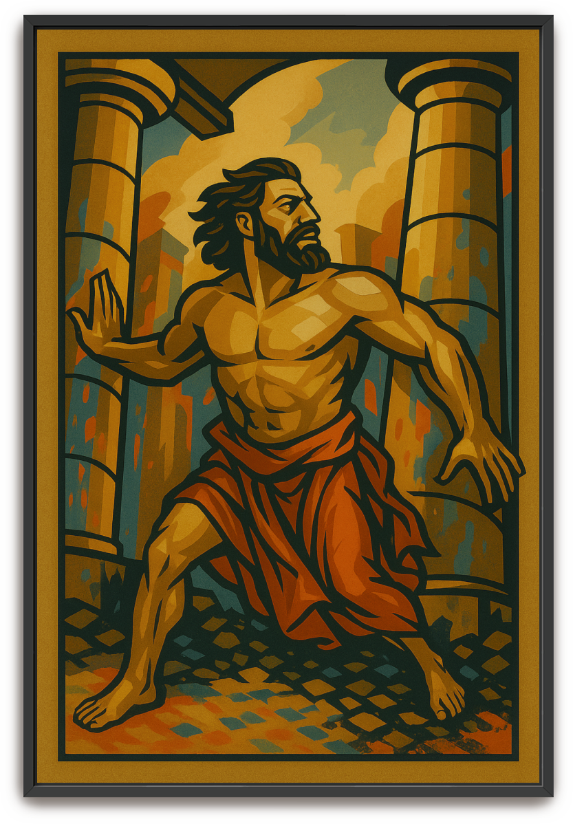 Samson's Sacrifice - Art Deco - Scriptures Illustrated