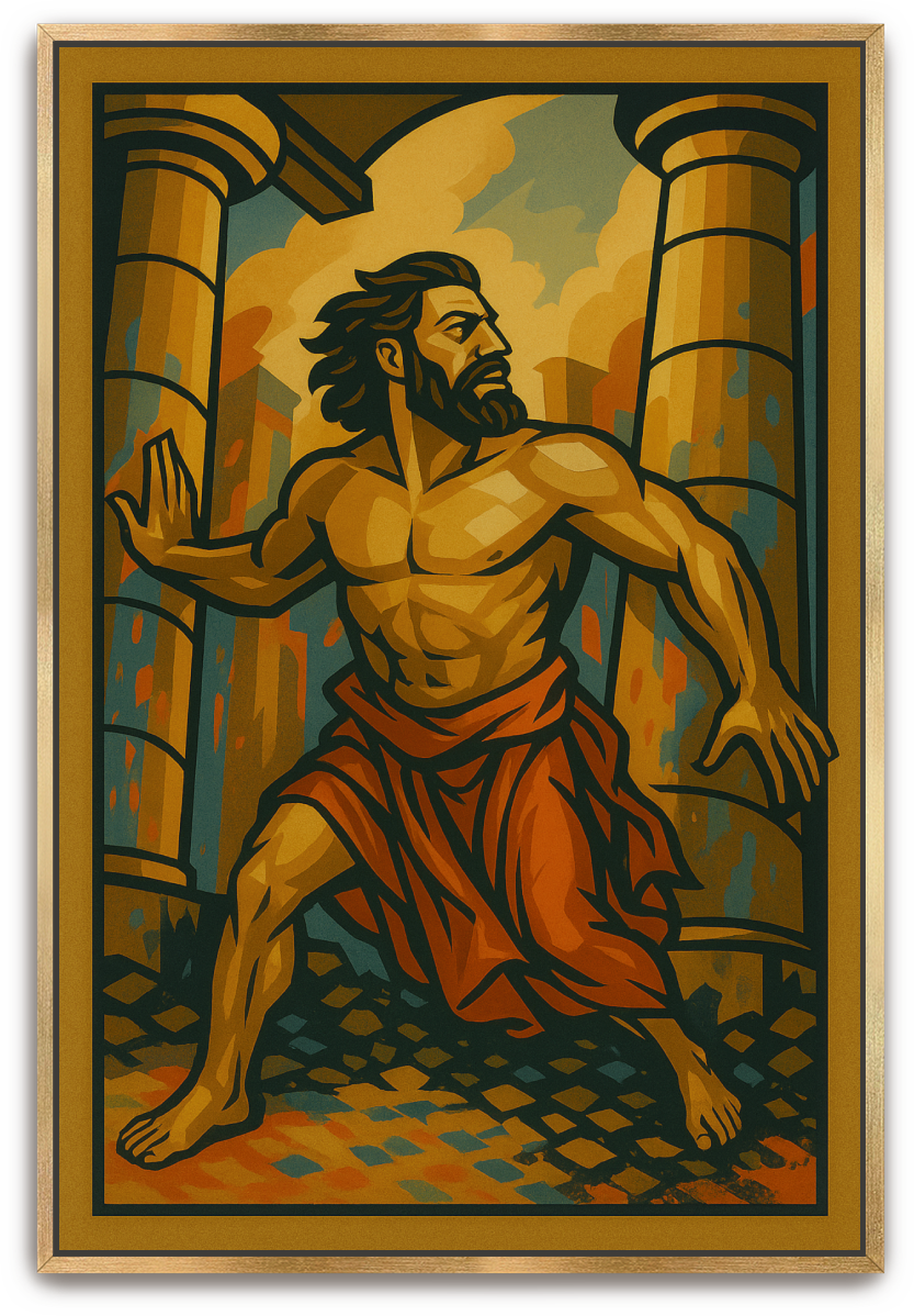 Samson's Sacrifice - Art Deco - Scriptures Illustrated