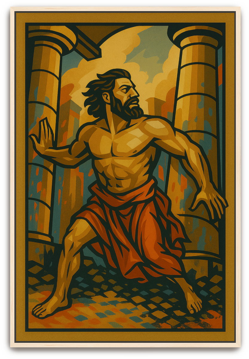 Samson's Sacrifice - Art Deco - Scriptures Illustrated