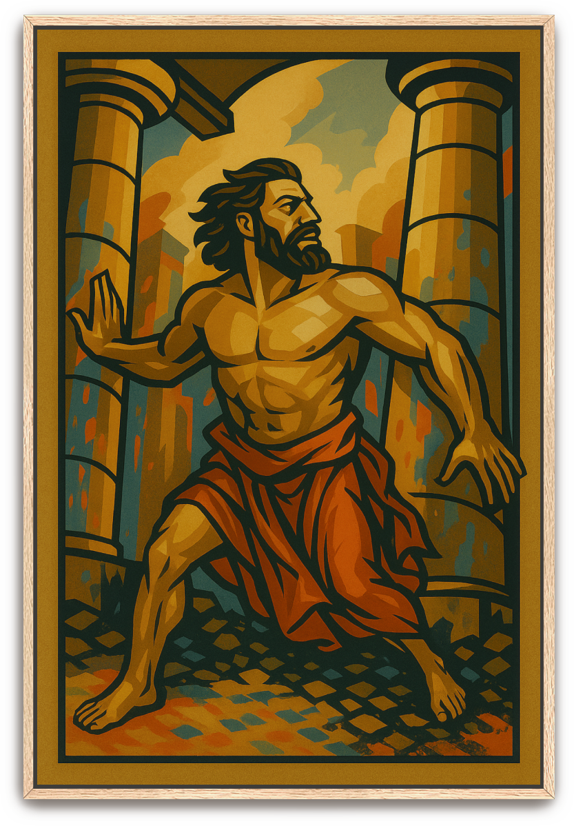 Samson's Sacrifice - Art Deco - Scriptures Illustrated