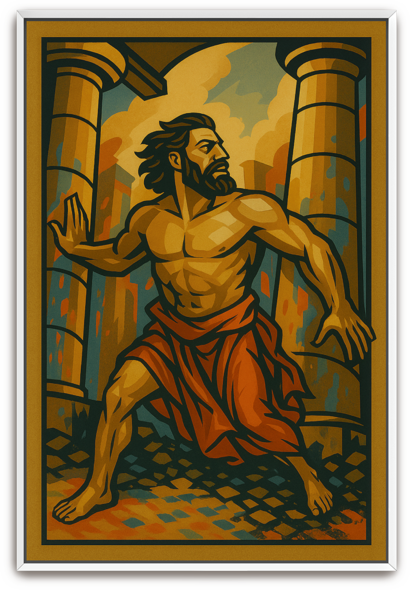 Samson's Sacrifice - Art Deco - Scriptures Illustrated