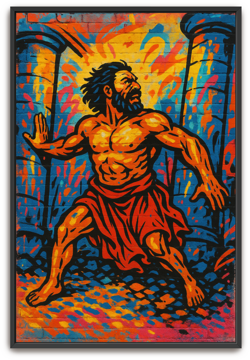 Samson's Sacrifice - Street Art - Scriptures Illustrated