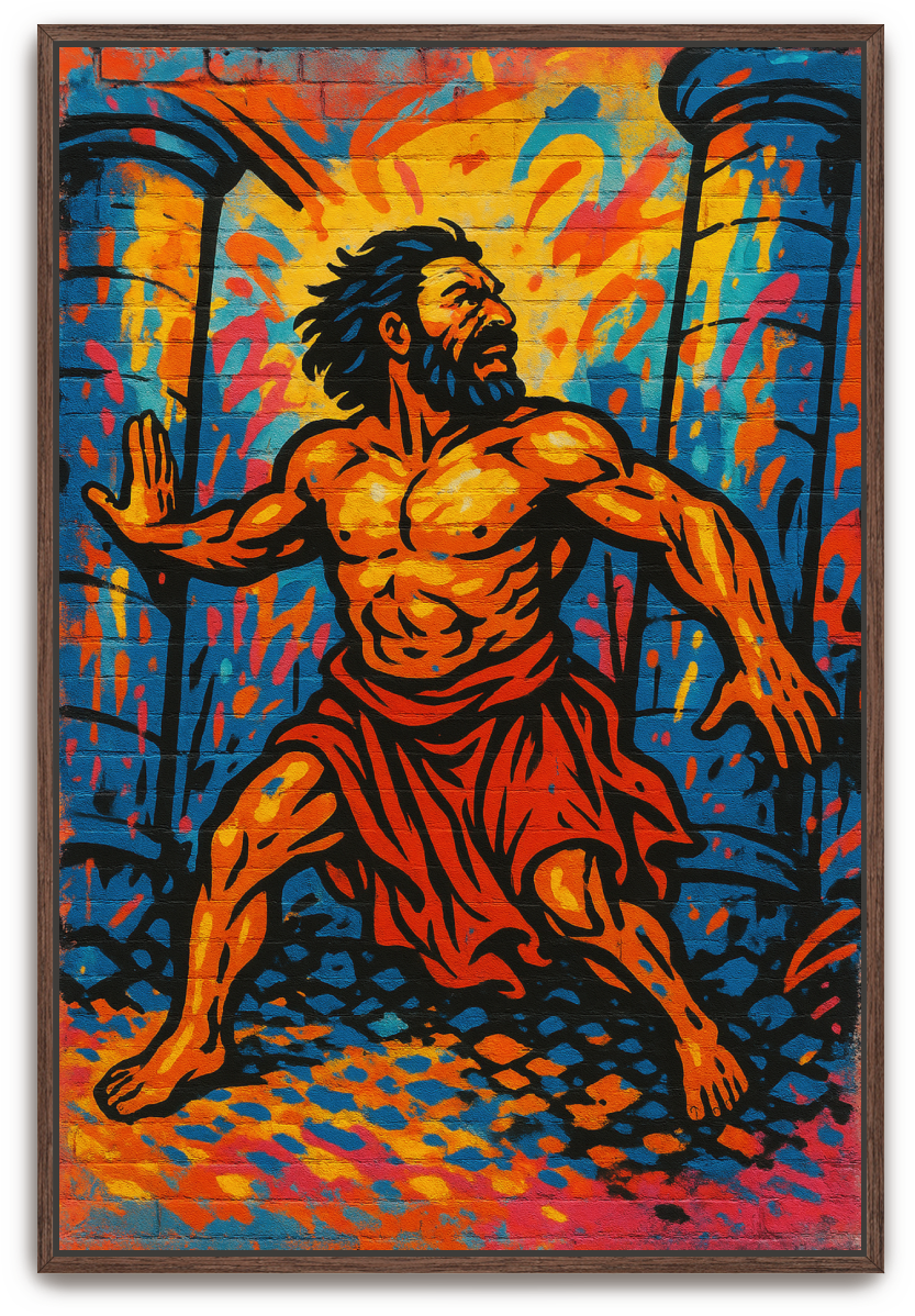 Samson's Sacrifice - Street Art - Scriptures Illustrated
