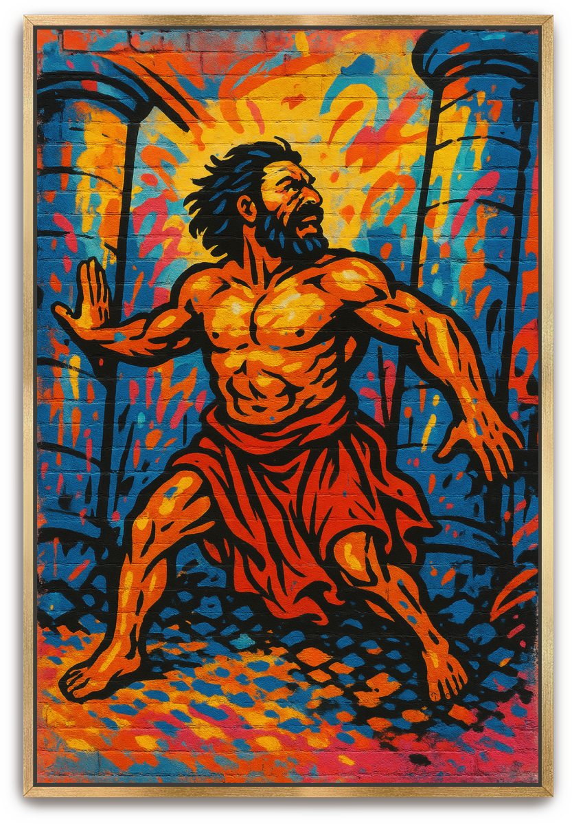 Samson's Sacrifice - Street Art - Scriptures Illustrated