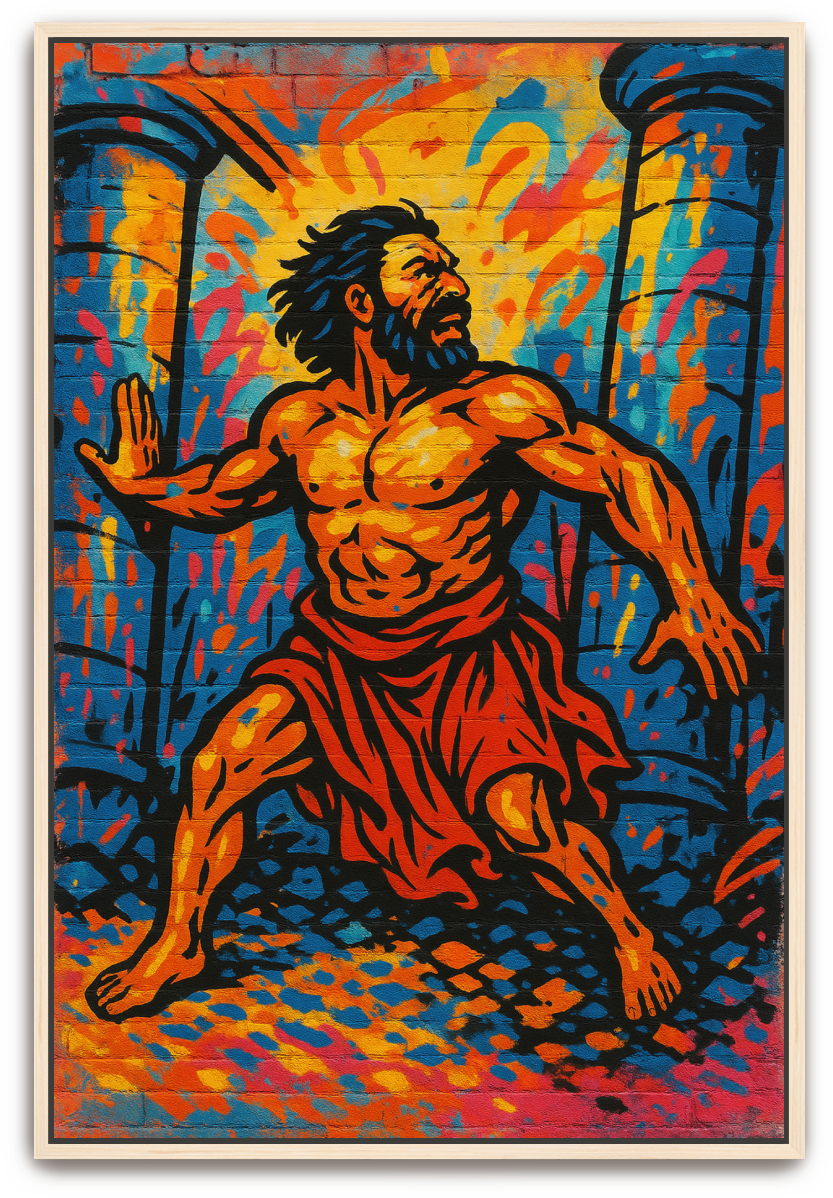 Samson's Sacrifice - Street Art - Scriptures Illustrated