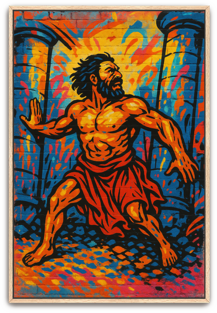 Samson's Sacrifice - Street Art - Scriptures Illustrated