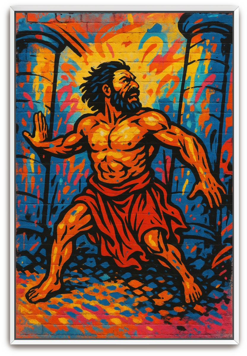 Samson's Sacrifice - Street Art - Scriptures Illustrated