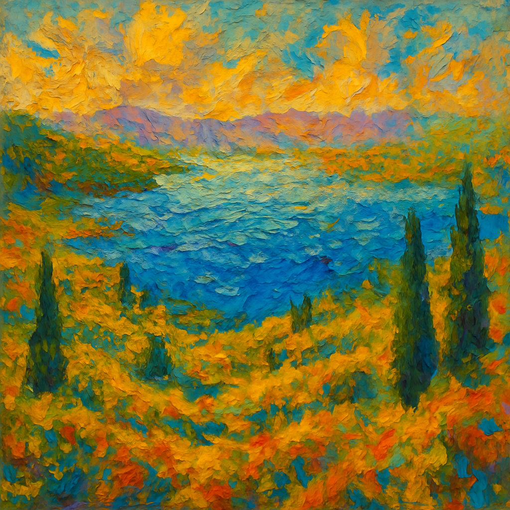 Sea of Galilee 2 - Abstract Expressionism - Scriptures Illustrated