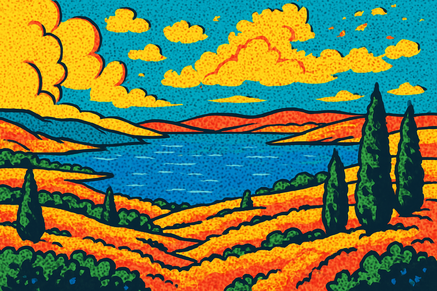 Sea of Galilee 2 - Pop Art - Scriptures Illustrated