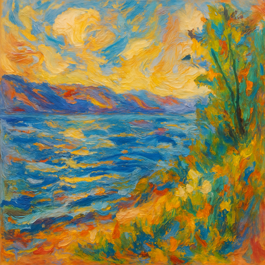 Sea of Galilee - Abstract Expressionism