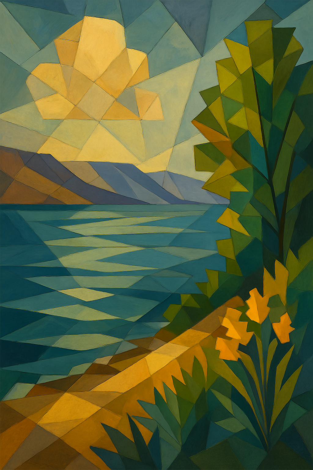 Sea of Galilee - Cubism - Scriptures Illustrated
