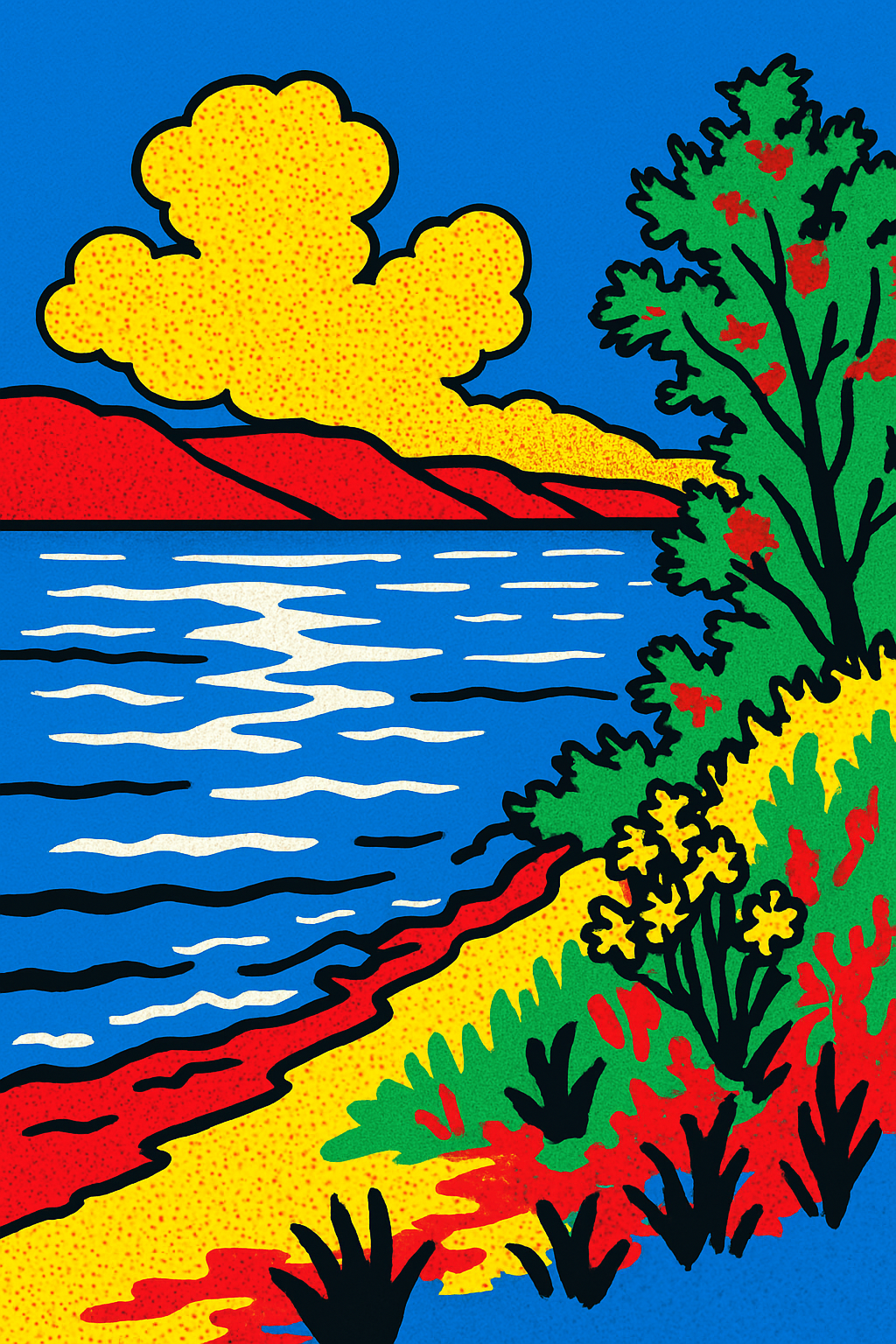 Sea of Galilee - Pop Art - Scriptures Illustrated