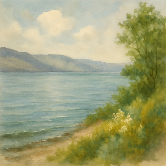 Sea of Galilee - Watercolor