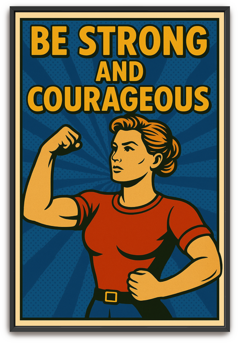 Strong and Courageous Woman - Pop Art - Scriptures Illustrated