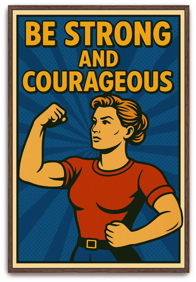 Strong and Courageous Woman - Pop Art - Scriptures Illustrated
