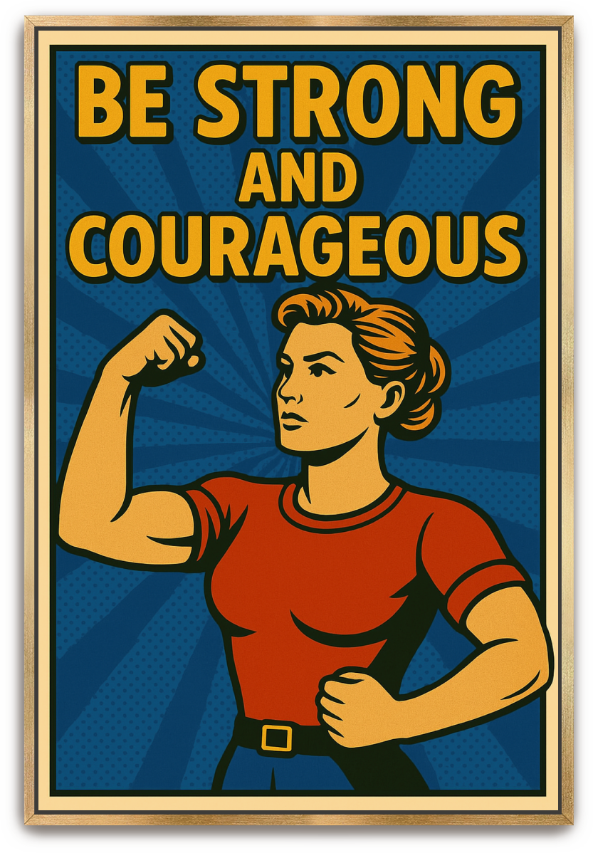 Strong and Courageous Woman - Pop Art - Scriptures Illustrated