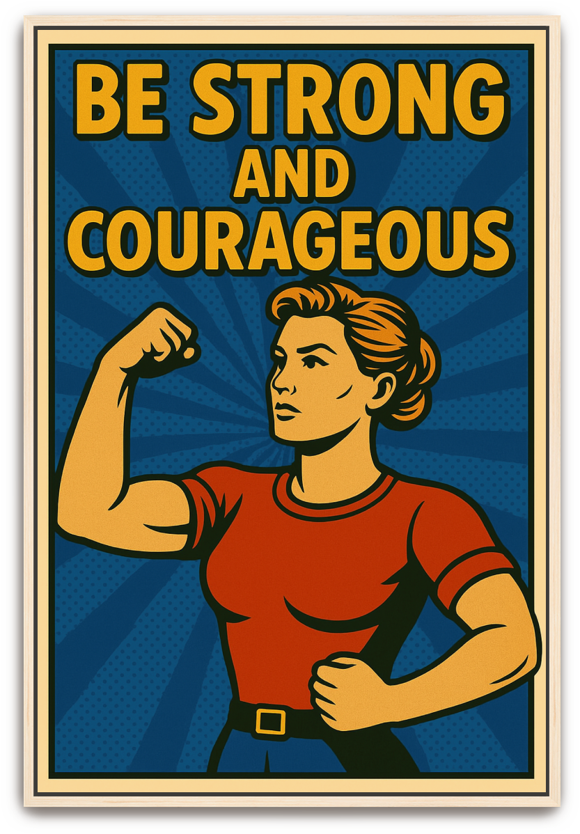 Strong and Courageous Woman - Pop Art - Scriptures Illustrated