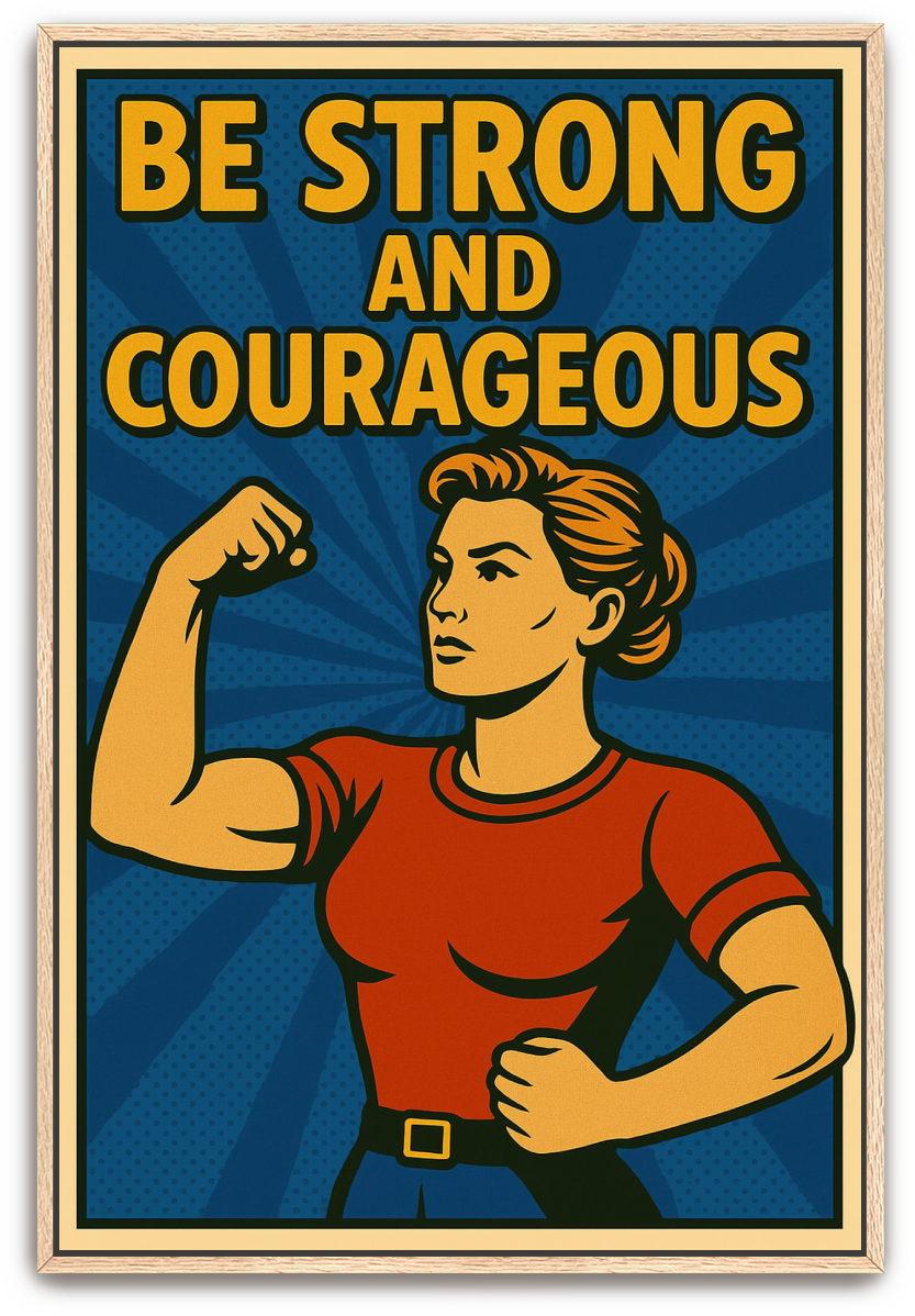 Strong and Courageous Woman - Pop Art - Scriptures Illustrated
