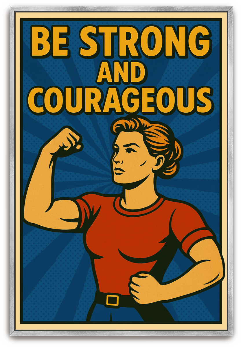 Strong and Courageous Woman - Pop Art - Scriptures Illustrated