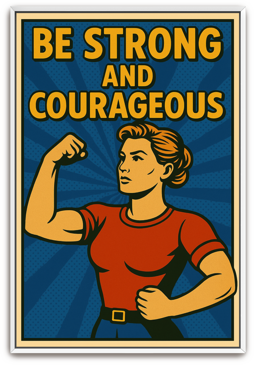 Strong and Courageous Woman - Pop Art - Scriptures Illustrated