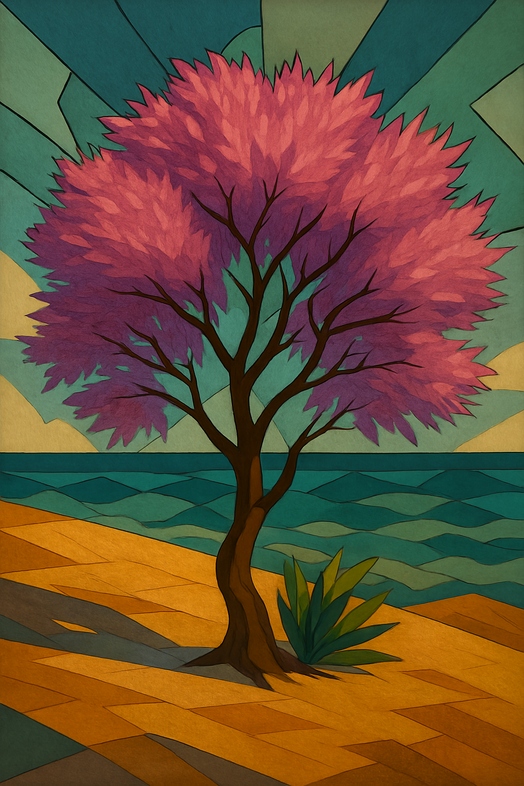 Tamarisk Tree - Art Deco - Scriptures Illustrated