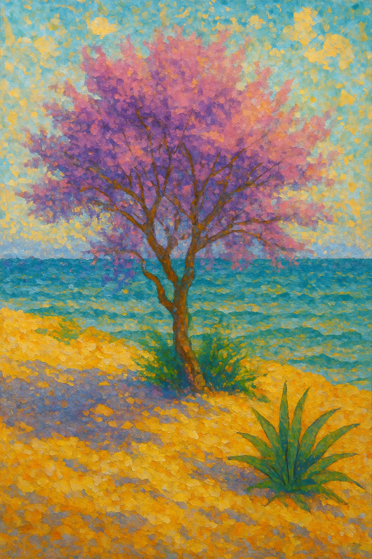 Tamarisk Tree - Pointillism - Scriptures Illustrated