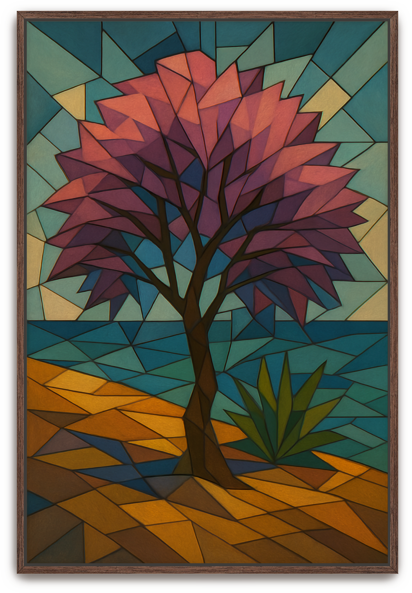 Tamarisk Tree - Cubism - Scriptures Illustrated
