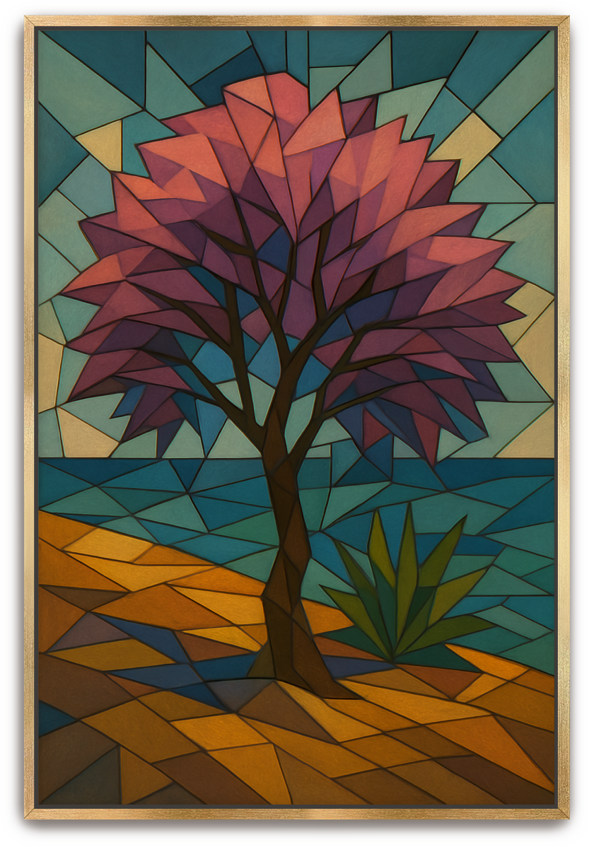 Tamarisk Tree - Cubism - Scriptures Illustrated