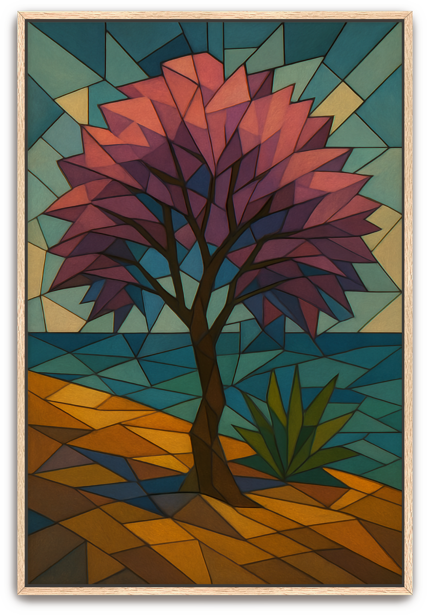 Tamarisk Tree - Cubism - Scriptures Illustrated