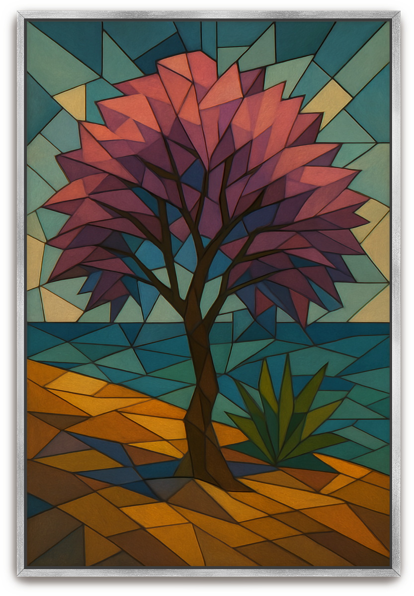 Tamarisk Tree - Cubism - Scriptures Illustrated