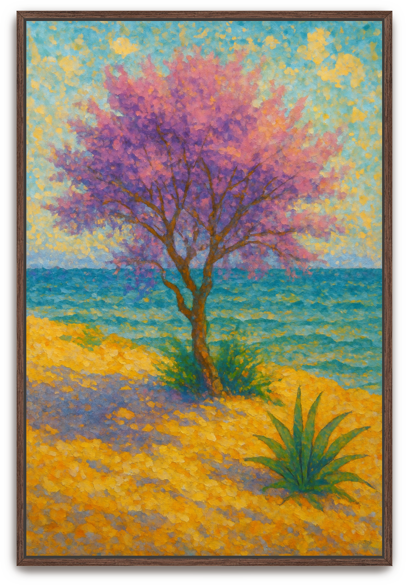 Tamarisk Tree - Pointillism - Scriptures Illustrated